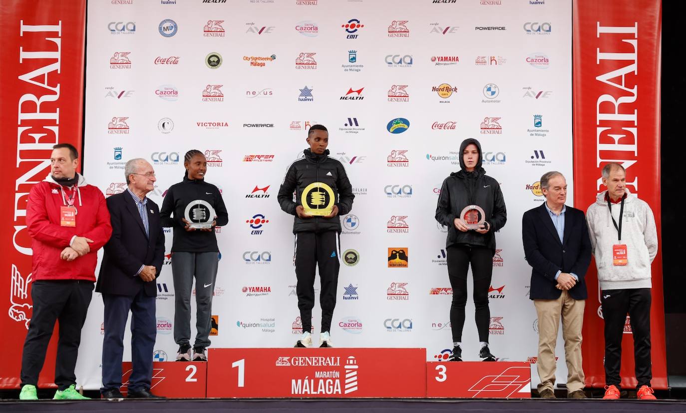 Runners in the Generali Malaga Marathon race on Sunday, 11 December 2022