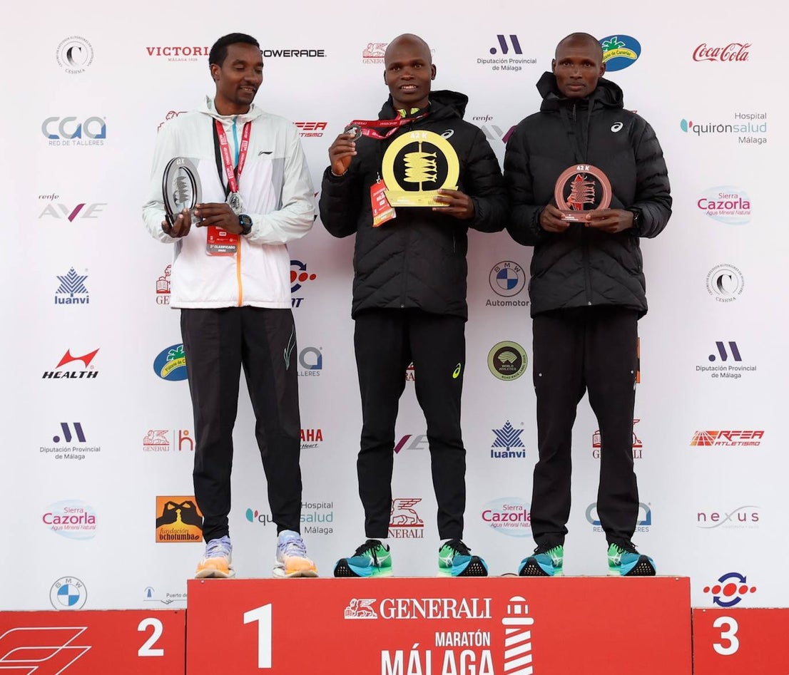 Runners in the Generali Malaga Marathon race on Sunday, 11 December 2022