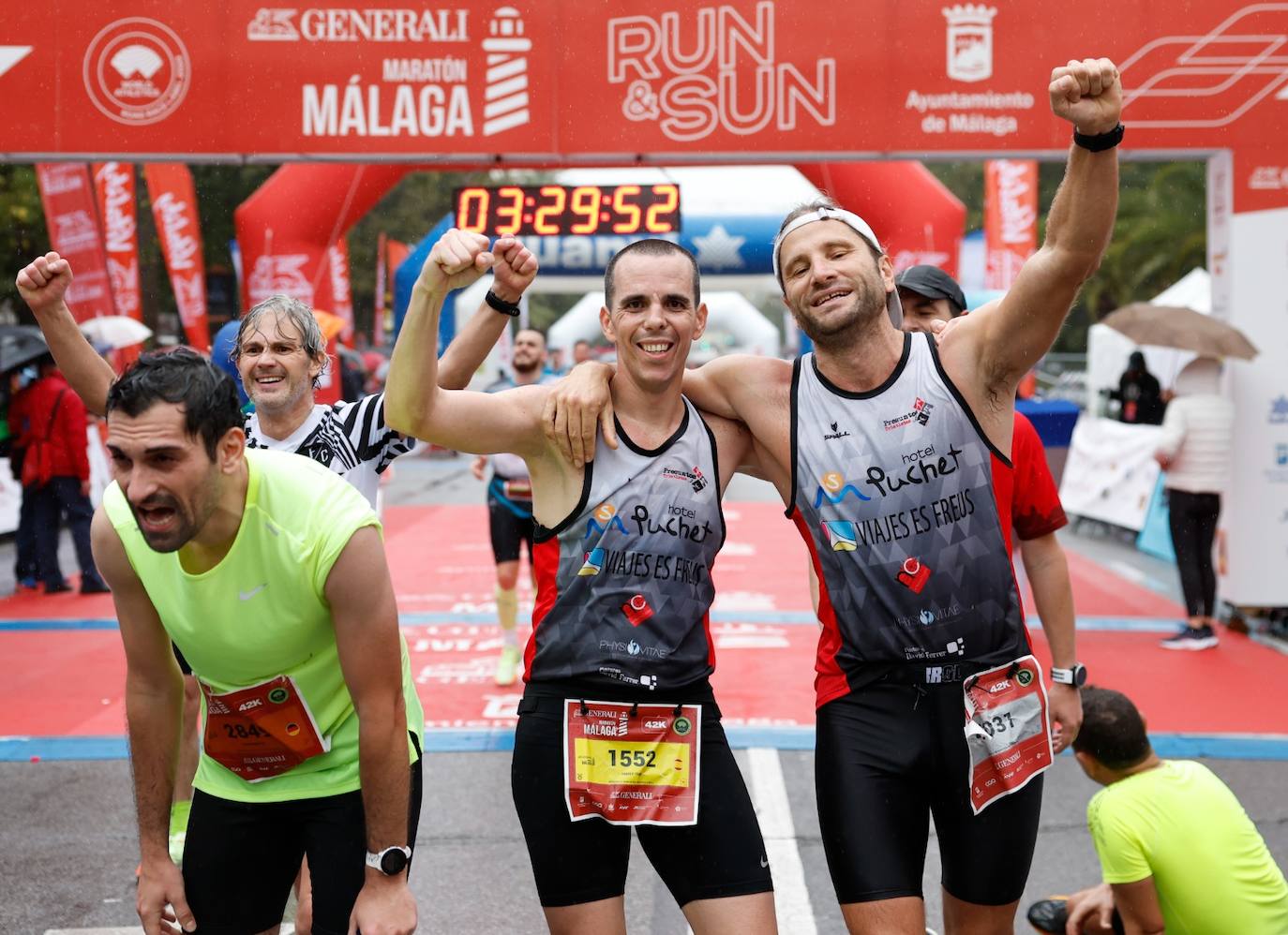 Runners in the Generali Malaga Marathon race on Sunday, 11 December 2022
