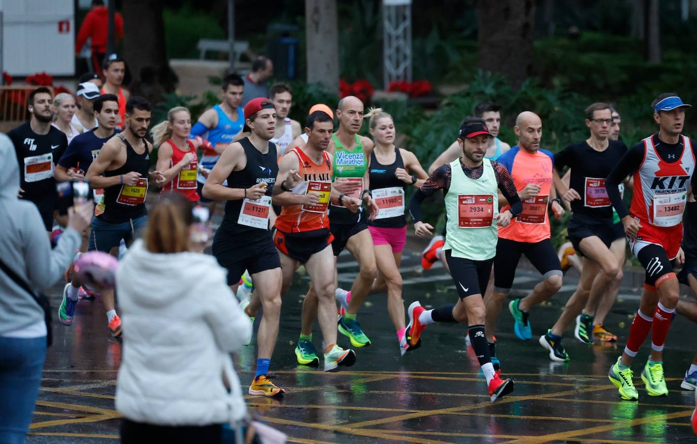 Runners in the Generali Malaga Marathon race on Sunday, 11 December 2022