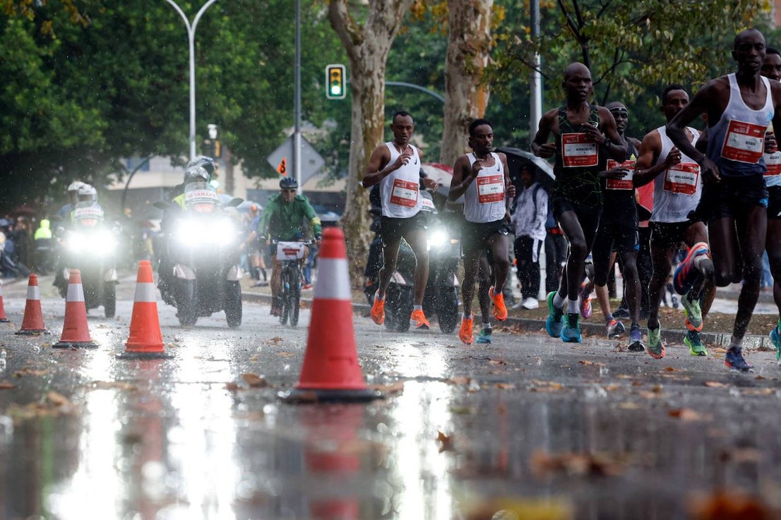 Runners in the Generali Malaga Marathon race on Sunday, 11 December 2022