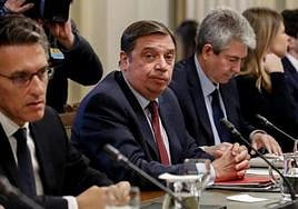 Minister Luis Planas, at the meeting of the Food Observatory, this Monday.