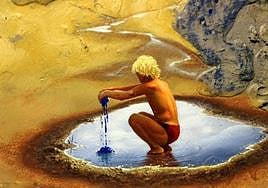 One of the paintings by José Marchá donoated to Estepona.