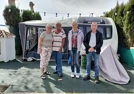 Nancy, Marie-Louise and Vanessa and Mark Butler have been coming to the campsite for many years.