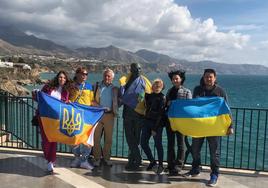 Some of the group on the Balcón de Europa.