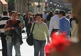 People walking along Calle Larios. Archive picture.