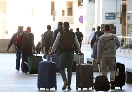 Arrivals at Malaga Airport.
