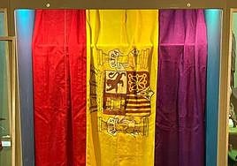 The flag made by the people of Gibraltar for the José Luis Díez