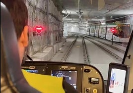 A metro driver during the recent training phase.