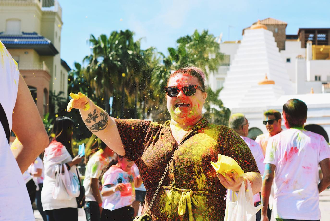 Benalmádena is filled with colour to celebrate Holi, in pictures