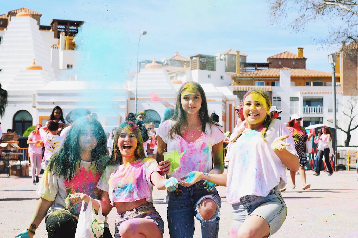 Benalmádena is filled with colour to celebrate Holi, in pictures