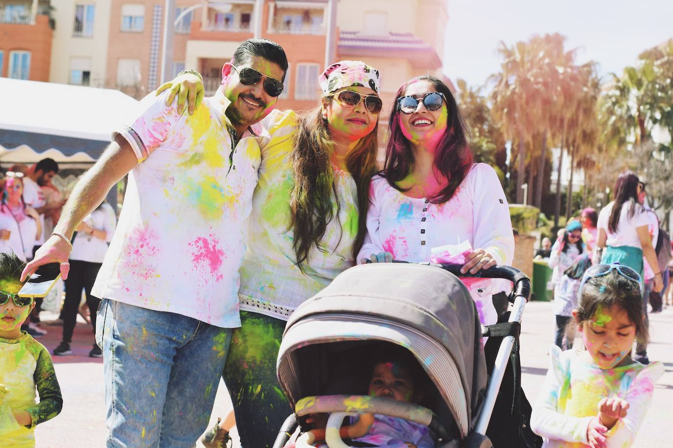 Benalmádena is filled with colour to celebrate Holi, in pictures