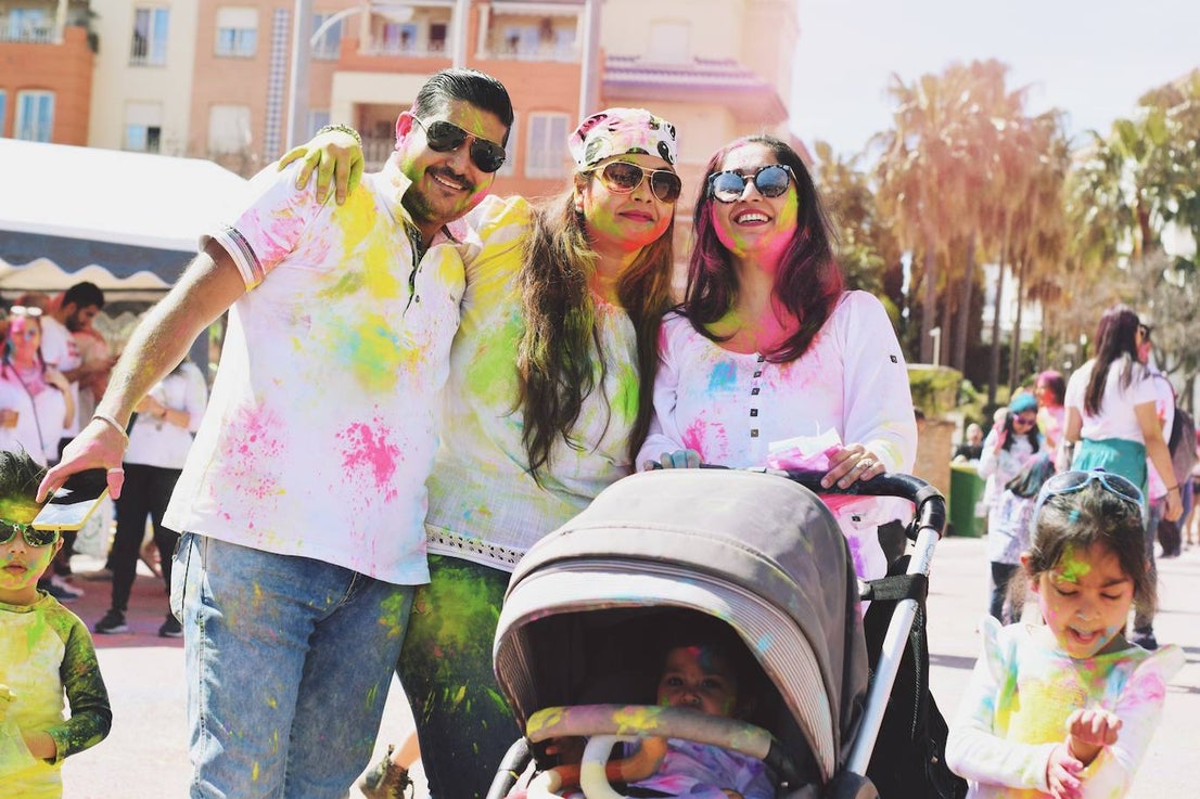 Benalmádena is filled with colour to celebrate Holi, in pictures