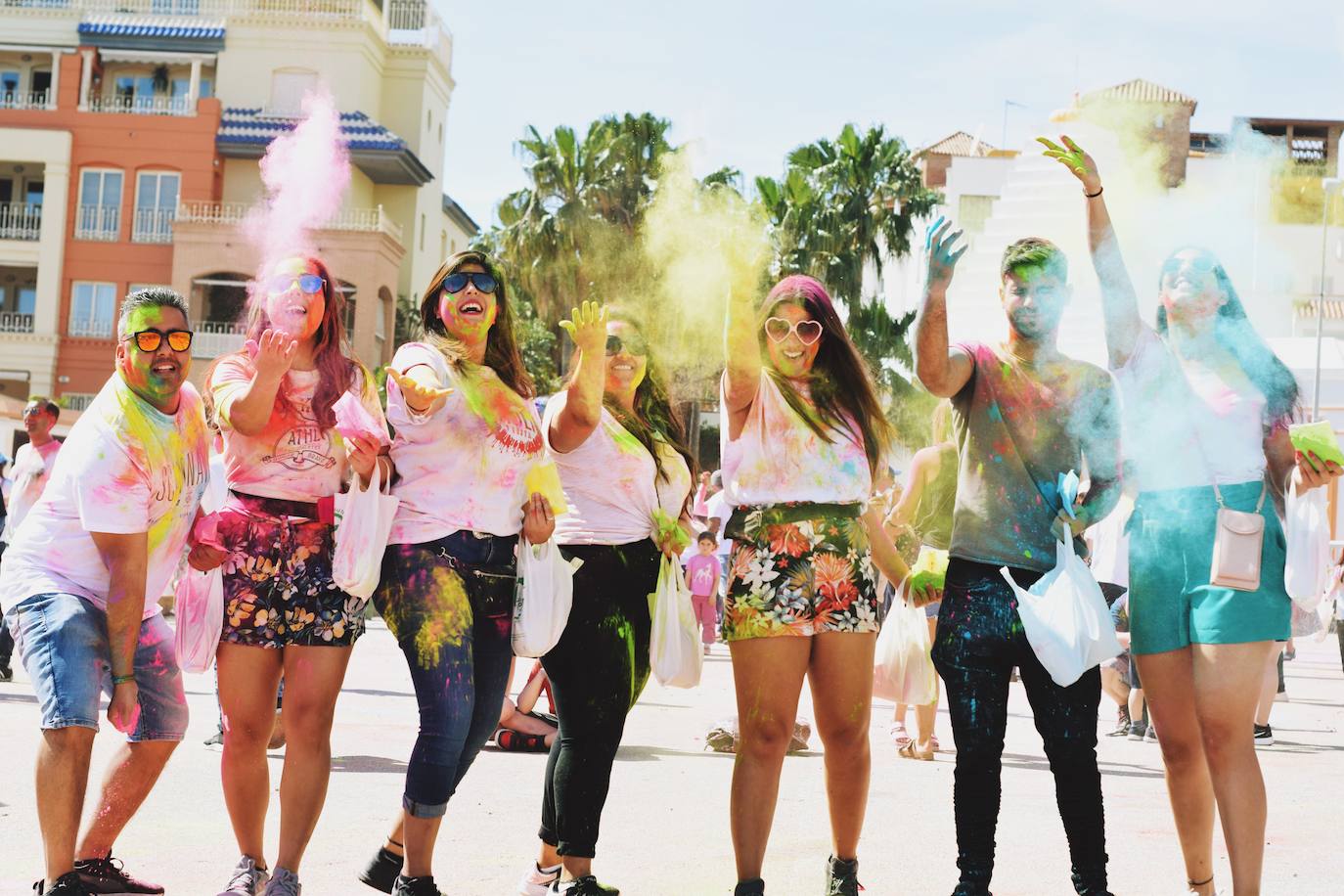 Benalmádena is filled with colour to celebrate Holi, in pictures