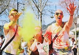 Benalmádena is filled with colour to celebrate Holi, in pictures