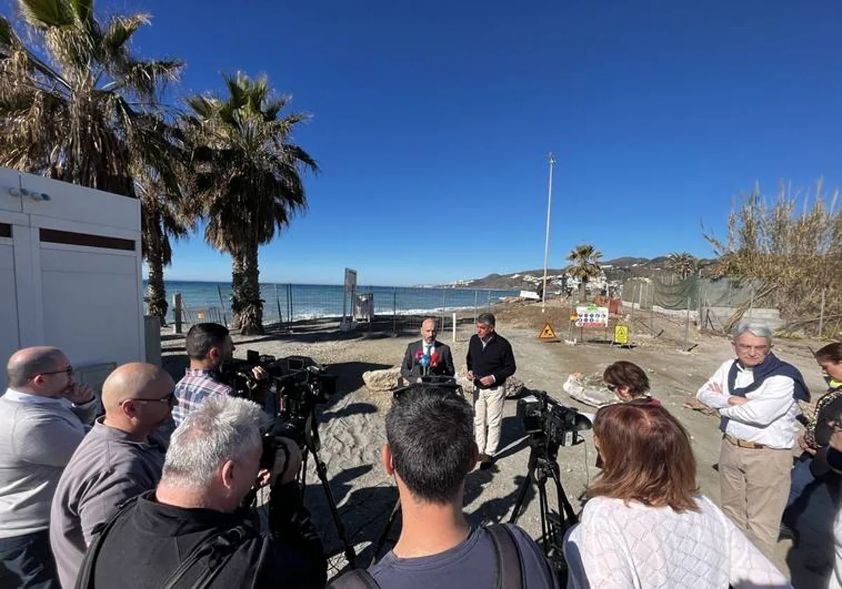 Javier Salas and José Alberto Armijo at El Playazon beach on Tuesday 14 March