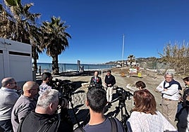 Javier Salas and José Alberto Armijo at El Playazon beach on Tuesday 14 March