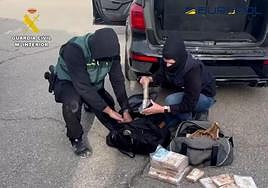 Part of the seized money.