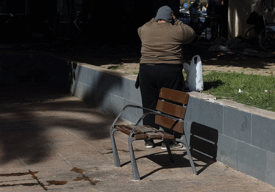 Street furniture that drives the homeless out of Malaga city centre