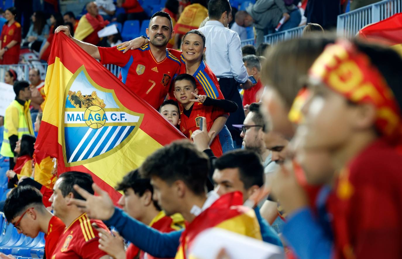 Electric atmosphere in Malaga as Spain's national football team take on Norway, in pictures