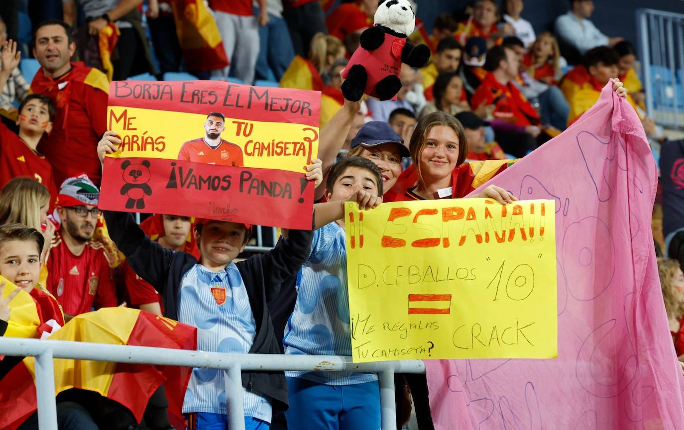 Electric atmosphere in Malaga as Spain's national football team take on Norway, in pictures