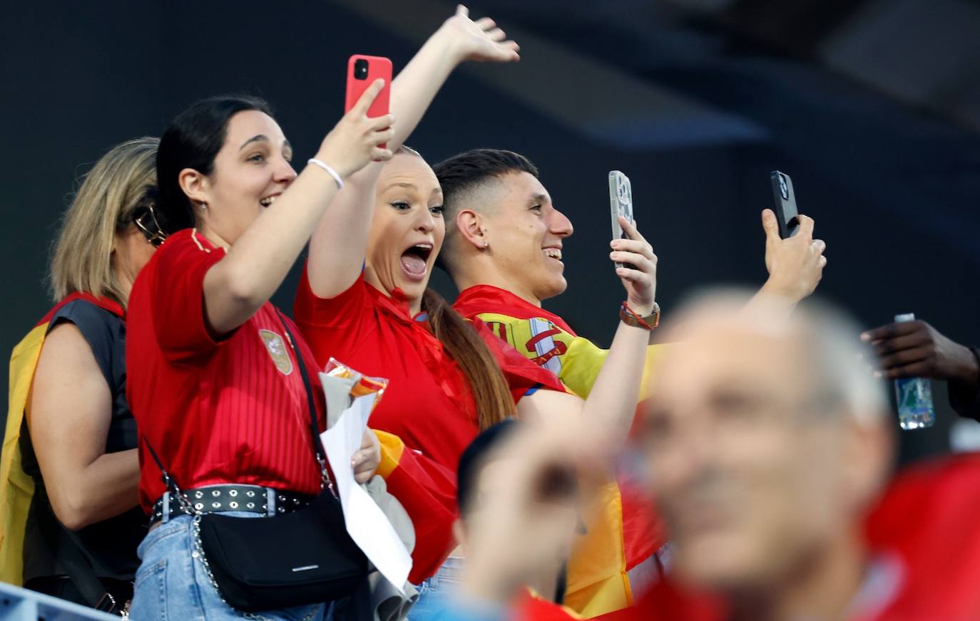 Electric atmosphere in Malaga as Spain's national football team take on Norway, in pictures