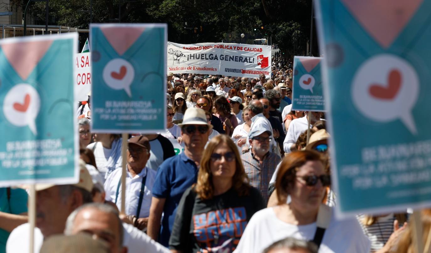 Public health protest rally in Malaga, in pictures
