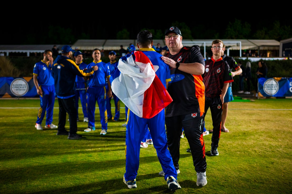 Dreux lift European Cricket League champions trophy, in pictures