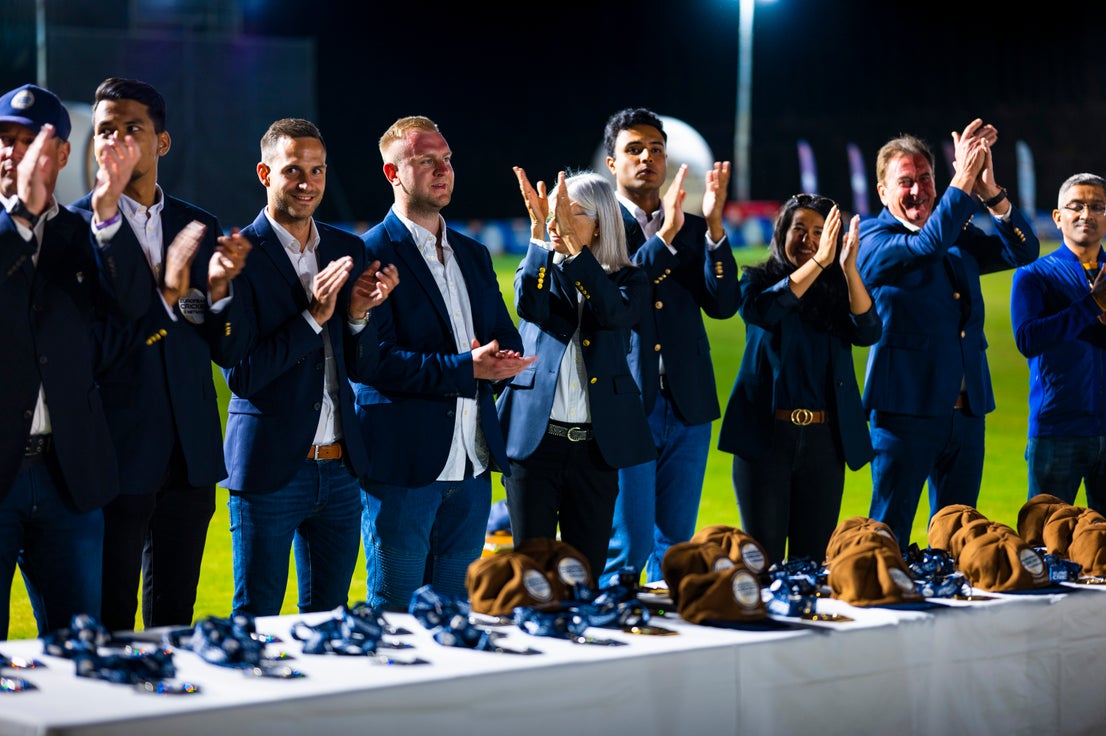 Dreux lift European Cricket League champions trophy, in pictures