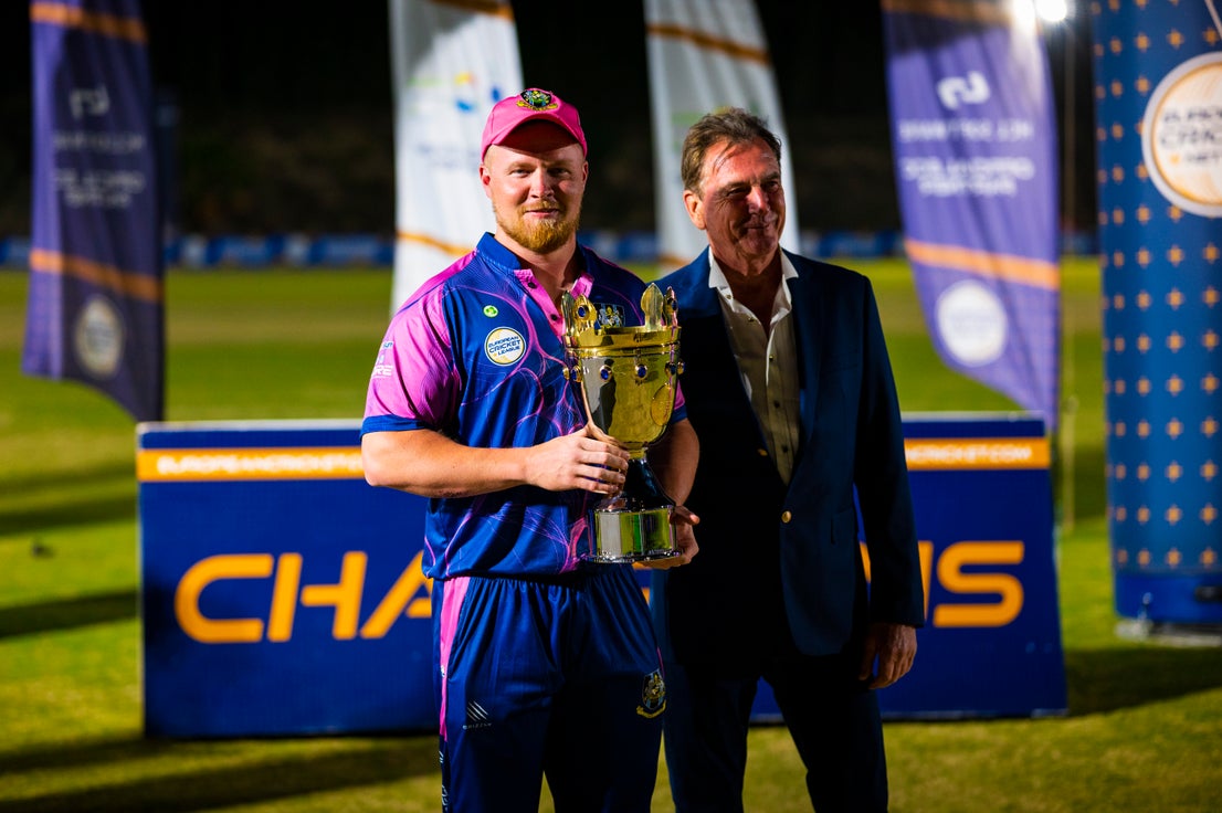 Dreux lift European Cricket League champions trophy, in pictures