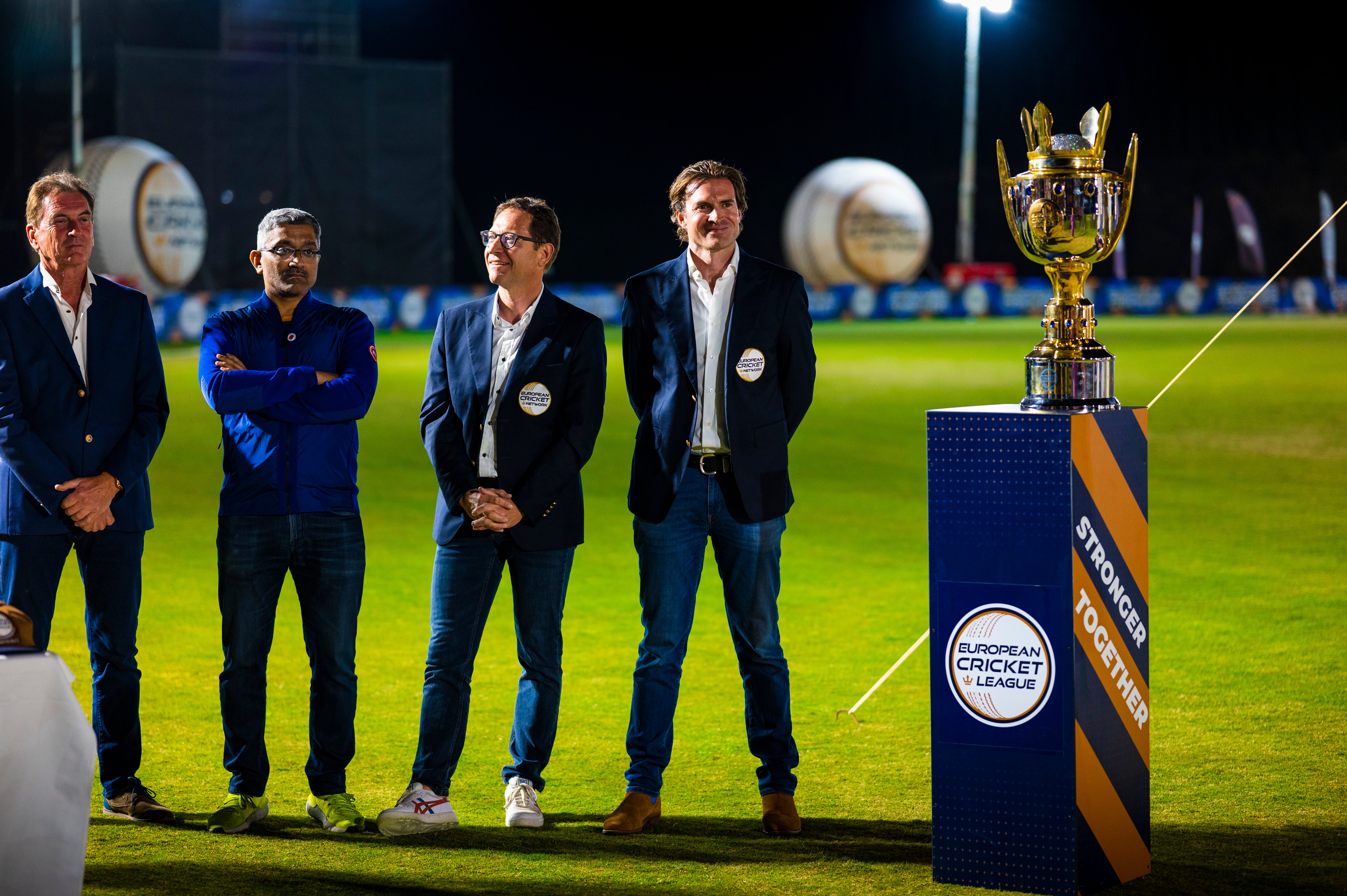 Dreux lift European Cricket League champions trophy, in pictures