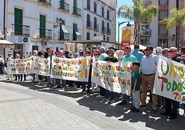 The protest in Álora.