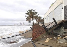 Storm damage in Malaga.