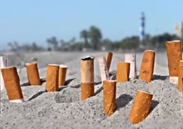 The beach without cigarette butts campaign is taking place in Torre del Mar during Easter week.