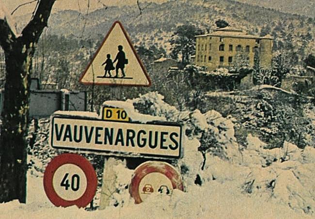 The château in Vauvenargues where Picasso was buried in a snnowy April 1973.