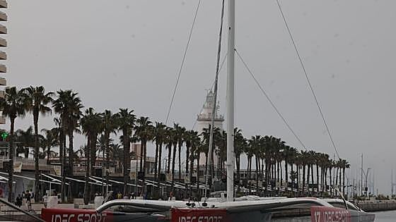 One of the fastest sailing boats in the world anchors in Malaga