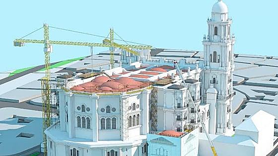 This is how the new 17-million-euro roof to make Malaga cathedral watertight will be installed