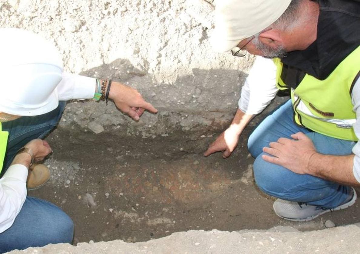 Workers discovered the mosaic in Calle Feijoo.