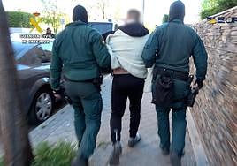 One of the detainees in the raids which took place on Wednesday in five Spanish provinces.
