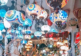 Plenty of lamps including the Fanous, a worldwide symbol representing Ramadan.