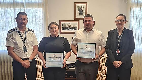 Commendations for Royal Gibraltar Police officers