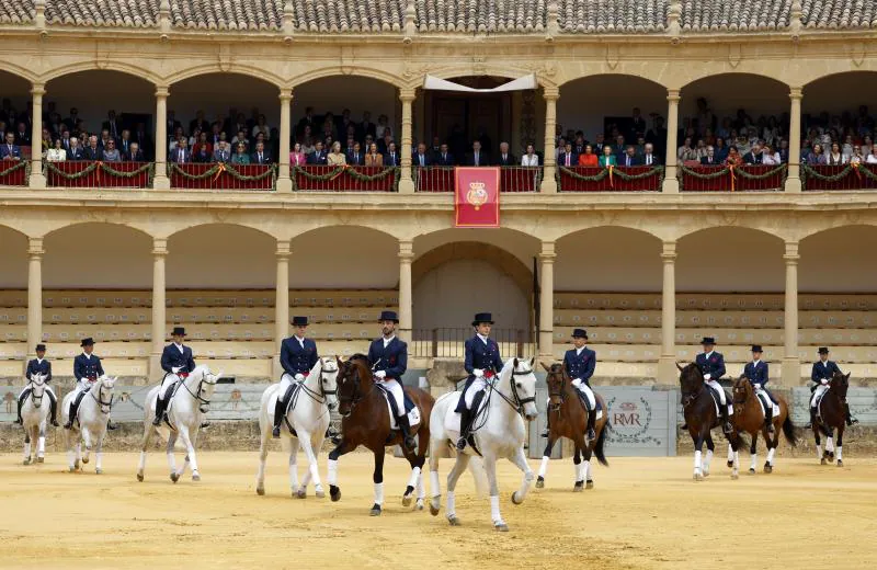 Students of the Ronda riding school in the bullring