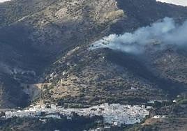 Smoke from the fire in Mijas.