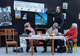 ITS actors on stage during one of their theatre productions.