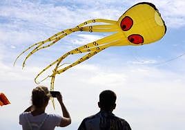 One of the kites participating in the event.