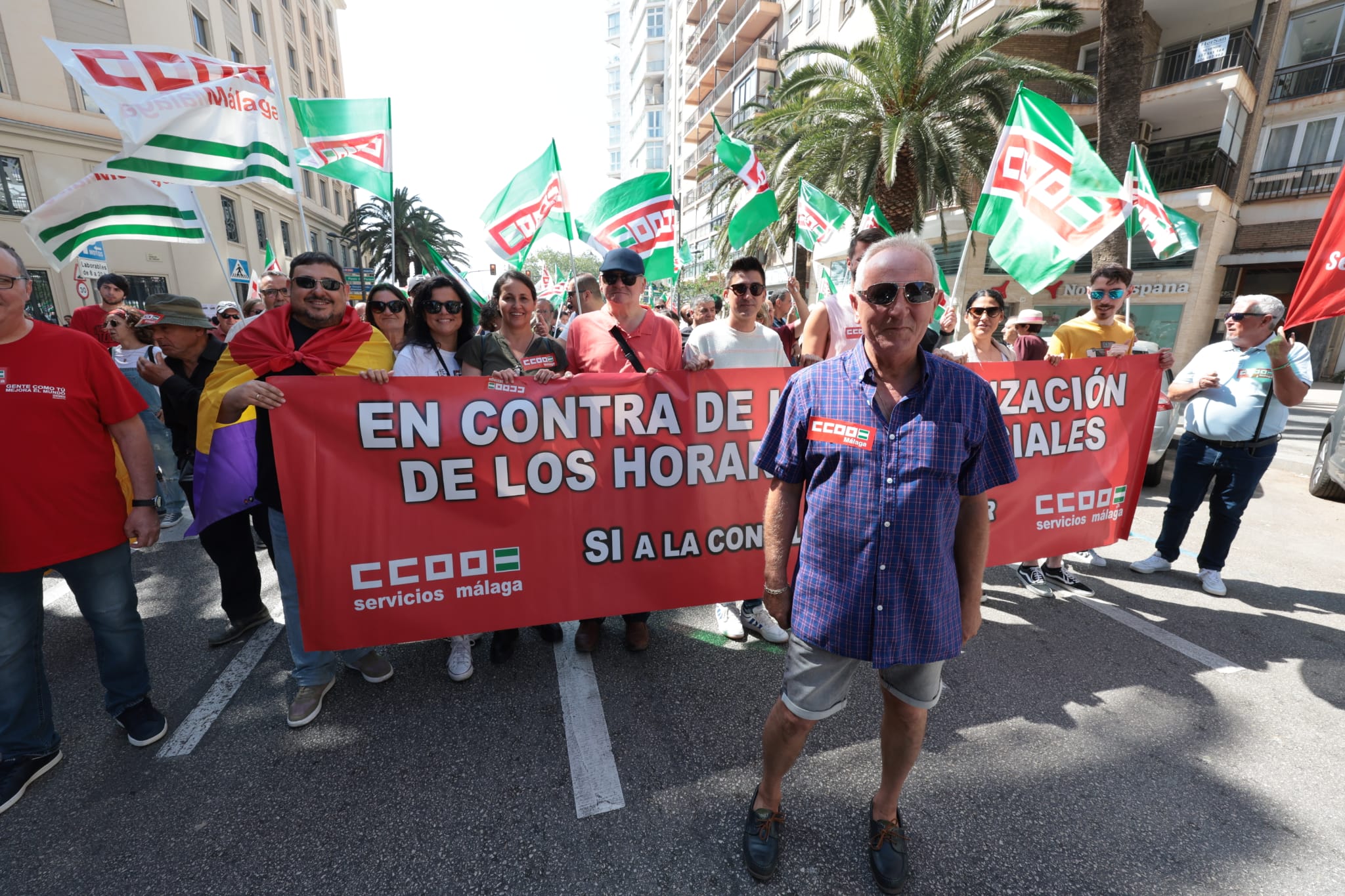 Malaga's May Day rally, in photographs