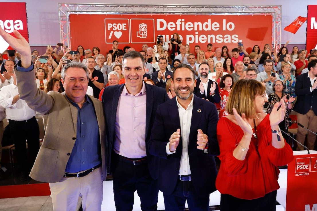 Spanish PM Pedro Sánchez in Malaga ahead of municipal elections