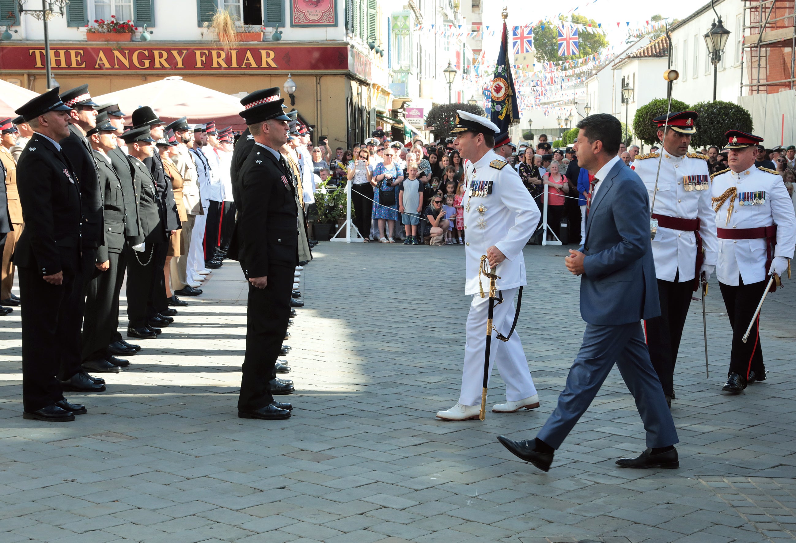 Gibraltar's essential services Coronation parade, in pictures