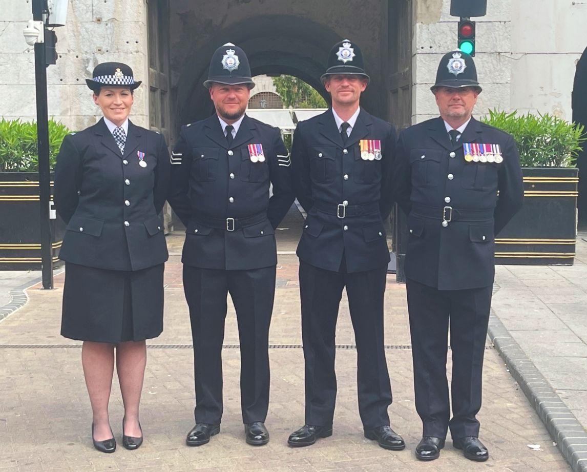 Gibraltar's essential services Coronation parade, in pictures
