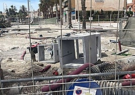 Emergency works on Rincón de la Victoria's promenade.